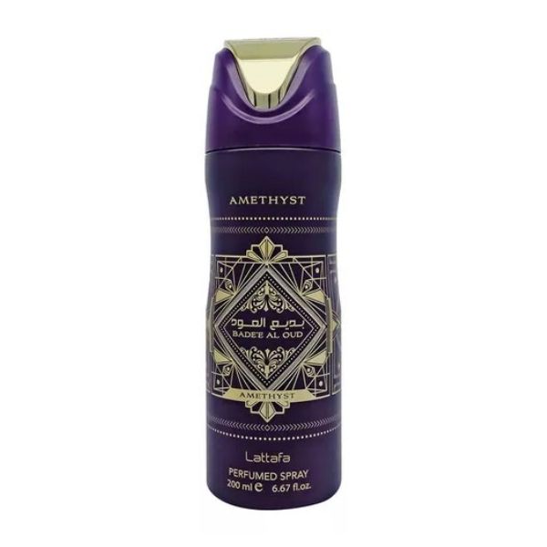 Badee Al Oud Amethyst 200ml Body Sprays by Lattafa (Pack of 12)