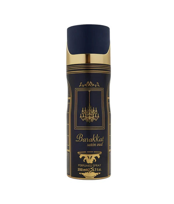 Pack of 6- DEO Barakkat Satin oud 200ml Deodorant by Fragrance World