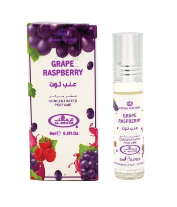 Pack of 6 - Grape Raspberry  6ml Perfume Oil by Al Rehab