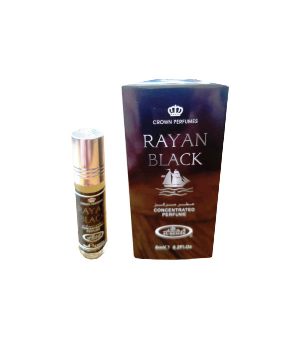 Pack of 6 - Rayan Black  6ml Perfume Oil by Al Rehab