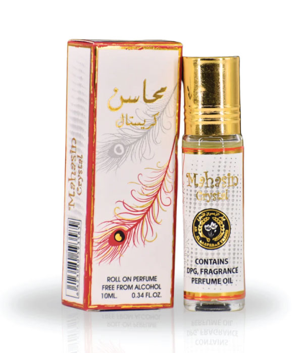 Pack of 12-  Mahasin Crystal 10ml Perfume Oil by Ard Al Zaafaran 